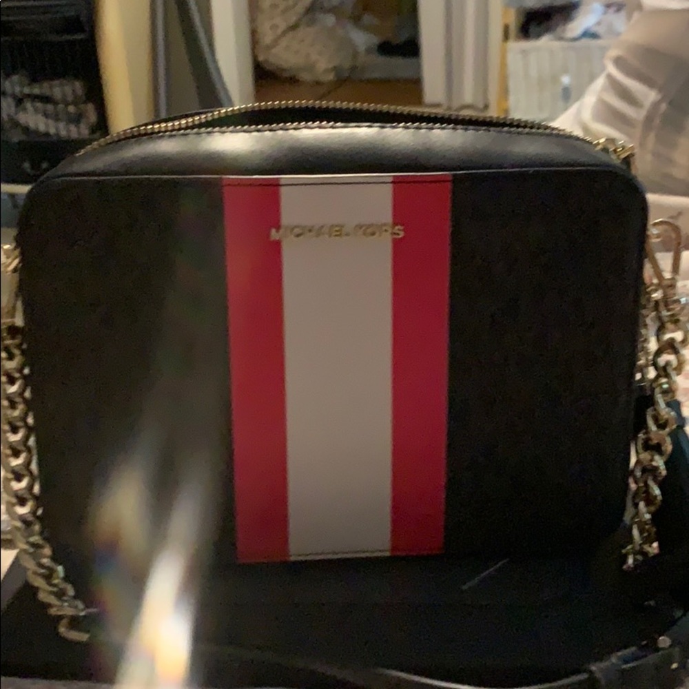 Chain and leather Michael Kors crossbody bag